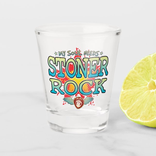 Stoner Rock Soul Shot Glass (Front)