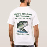 Stoner's 30th Bass Tournament T-Shirt<br><div class="desc">Stoner's 30th Annual Bass Tournament</div>