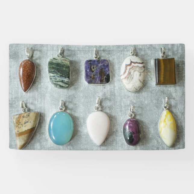Stones and Gems Jewelry Charms Banner (Horizontal)