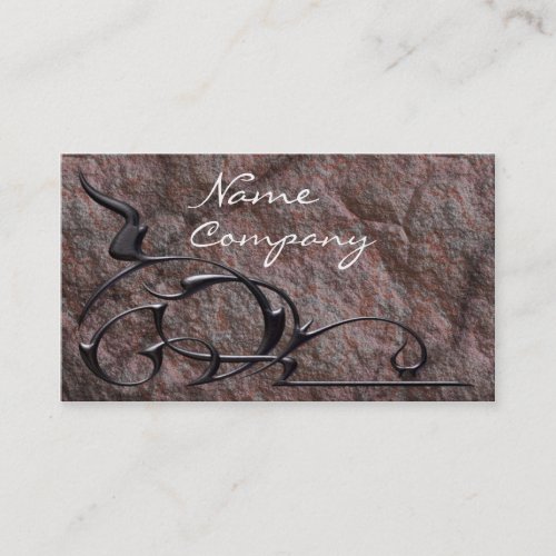Stones and Swirls Elegance Business Card Template