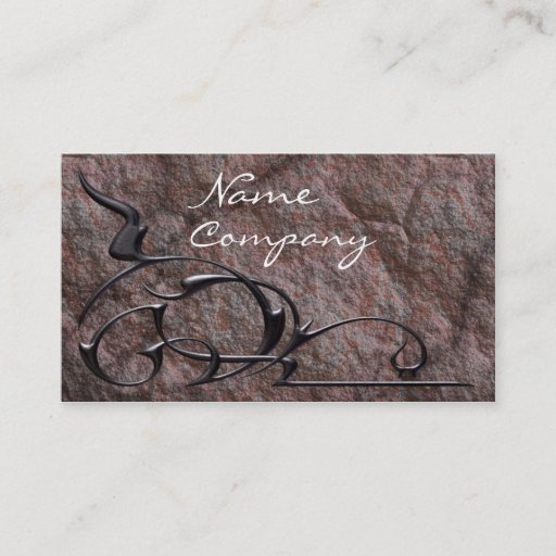 Customizable Stones and Swirls Elegance Business Card Template