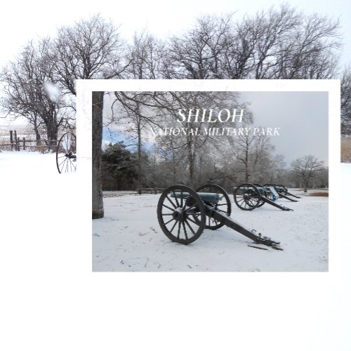 Stones Battery Snowfall Shiloh Military Park Postcard