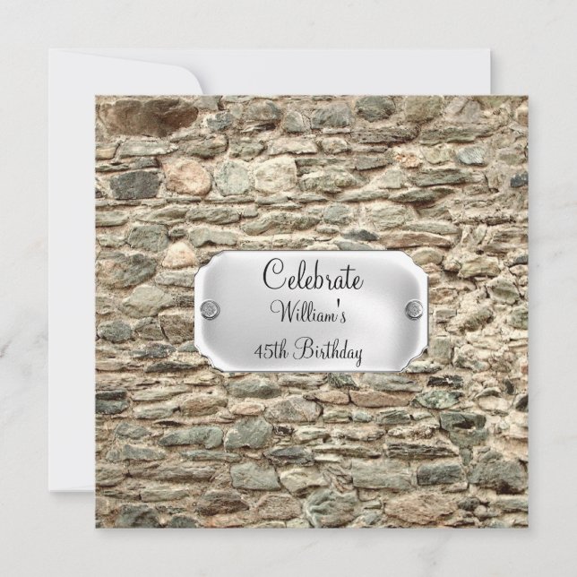 Stone's Birthday Party  Invitation (Front)