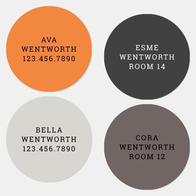 Stones Iron-On Laundry Safe Clothing Kids' Labels (Group)