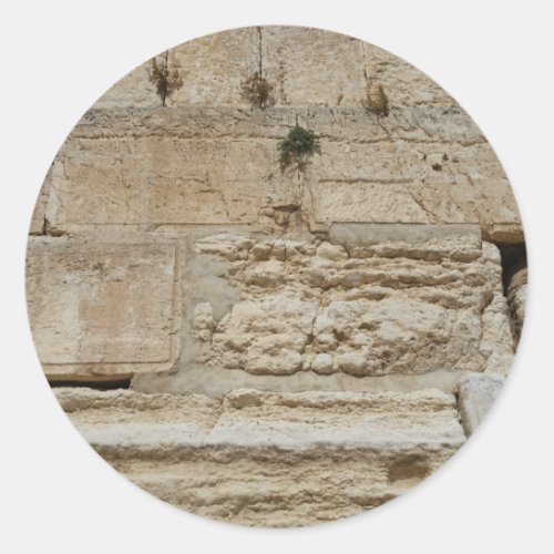 Stones Kotel Western Wall Jerusalem Classic Round Sticker