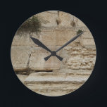 Stones Kotel Western Wall Jerusalem Round Clock<br><div class="desc">Stones of the Western Wall,  Kotel in Jerusalem Israel</div>