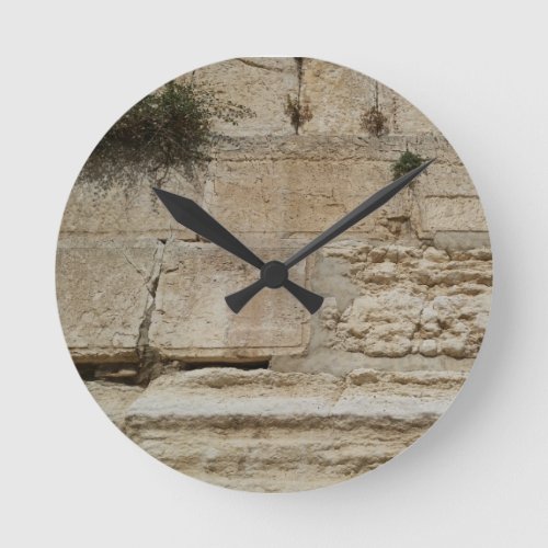 Stones Kotel Western Wall Jerusalem Round Clock