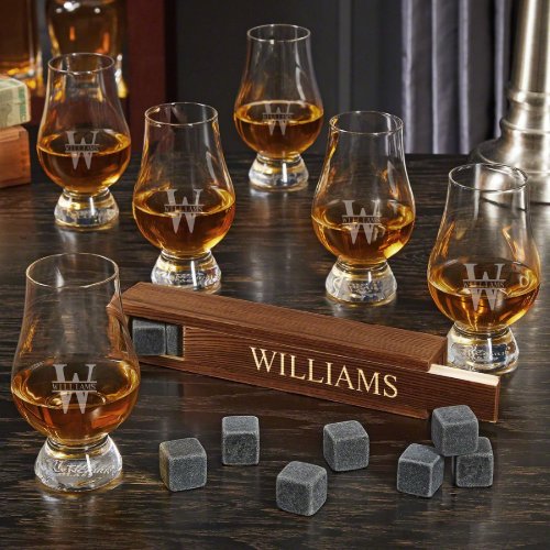 Stones & Oakmont Box w/ Glencairn Whiskey Glasses