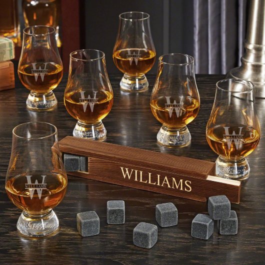 Stones & Oakmont Box w/ Glencairn Whiskey Glasses (Front)