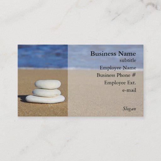 Customizable Stones on the Beach Business Cards