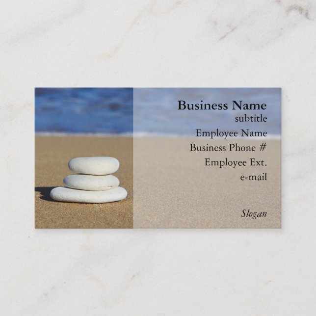 Stones on the Beach Business Cards (Front)