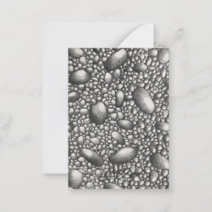 Stones Rocks Pencil Drawing Original Art  Note Card