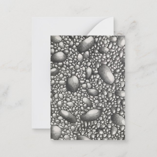 Stones Rocks Pencil Drawing Original Art  Note Card (Front)