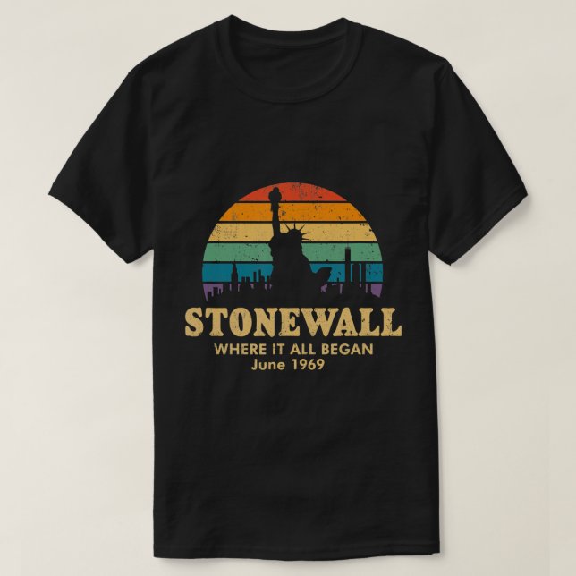 Stonewall 1969 Vintage LGBTQ T-Shirt (Design Front)