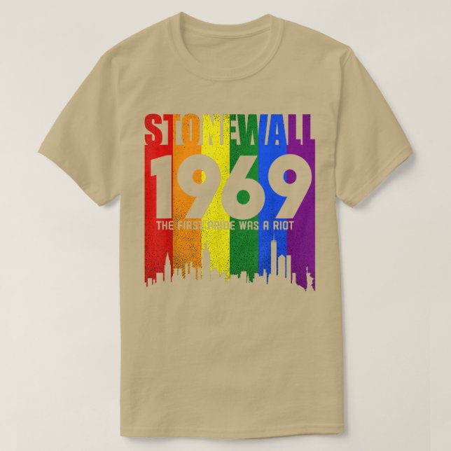 Stonewall 1969 Was A Riot LGBTQ LGBT Lesbian Gay P T-Shirt (Design Front)