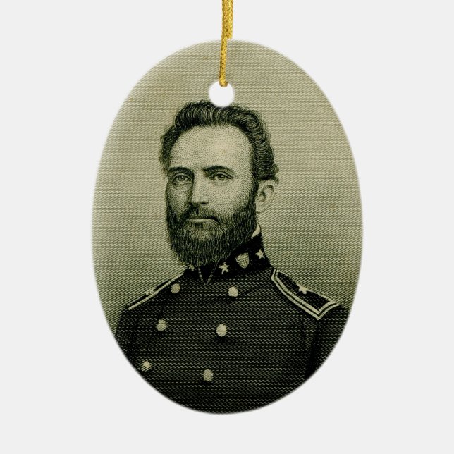 Stonewall Jackson Ceramic Ornament (Front)