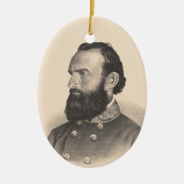 Stonewall Jackson Ceramic Ornament (Front)