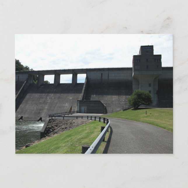 Stonewall Jackson Dam, West Fork River, Weston, WV Postcard (Front)