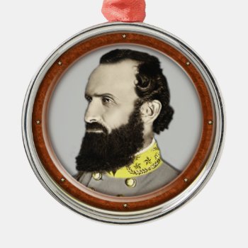 Stonewall Jackson Metal Ornament by arklights at Zazzle
