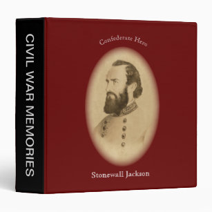 Stonewall Jackson Special USA Hero Lithograph 3 Ring Binder
