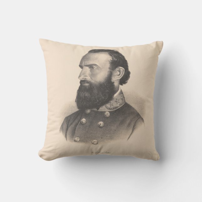 Stonewall Jackson Throw Pillow (Front)
