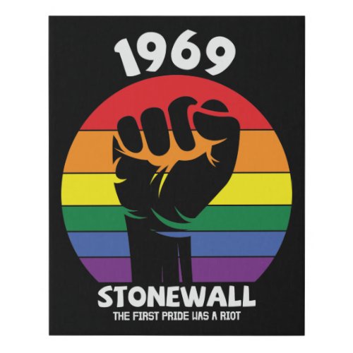 Stonewall Riot Remembrance Gay Pride  Faux Canvas Print