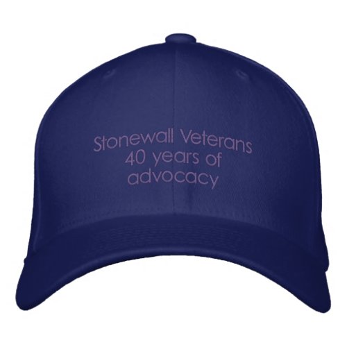 Stonewall Veterans 40 years of advocacy Embroidered Baseball Cap