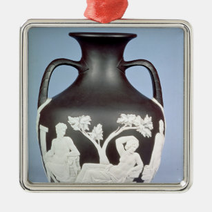 Stoneware, copy of the Portland Vase Metal Ornament