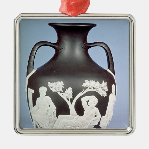 Stoneware copy of the Portland Vase Metal Ornament
