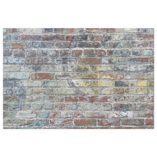 Stonewashed Brick Wall Background 20x30 Decoupage Tissue Paper