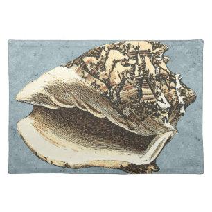 Stonewashed Conch Shell Cloth Placemat