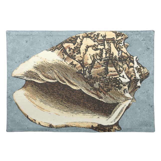 Stonewashed Conch Shell Cloth Placemat (Front)