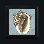 Stonewashed Conch Shell Gift Box<br><div class="desc">Get this unique stonewashed Conch seashell image on your next product. This amazing,  blue background with a tan Conch will look great on anything. Take the beach with you everywhere you go.</div>