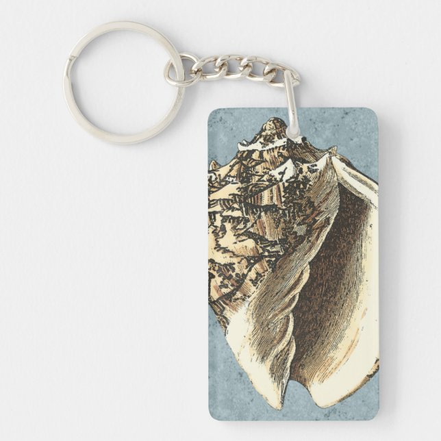 Stonewashed Conch Shell Keychain (Front)