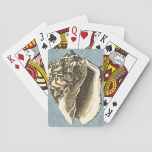 Stonewashed Conch Shell Poker Cards