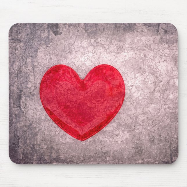 Stonewashed Heart Mouse Pad (Front)