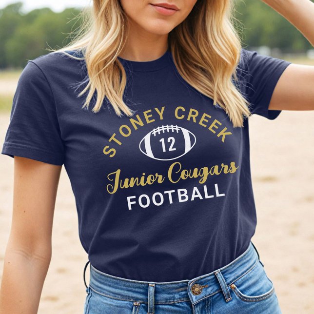 Stoney Creek Junior Cougars Football Navy Tri-Blend Shirt (Creator Uploaded)