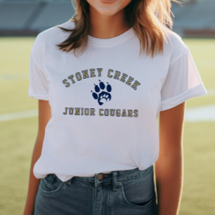 Stoney Creek Junior Cougars Paw White Tri-Blend Shirt