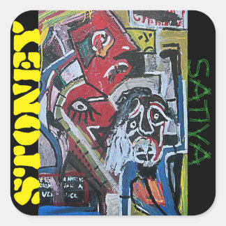 STONEY SATIVA SQUARE STICKER