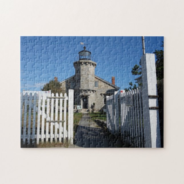 Stonington Harbor Lighthouse Connecticut Jigsaw Puzzle (Horizontal)