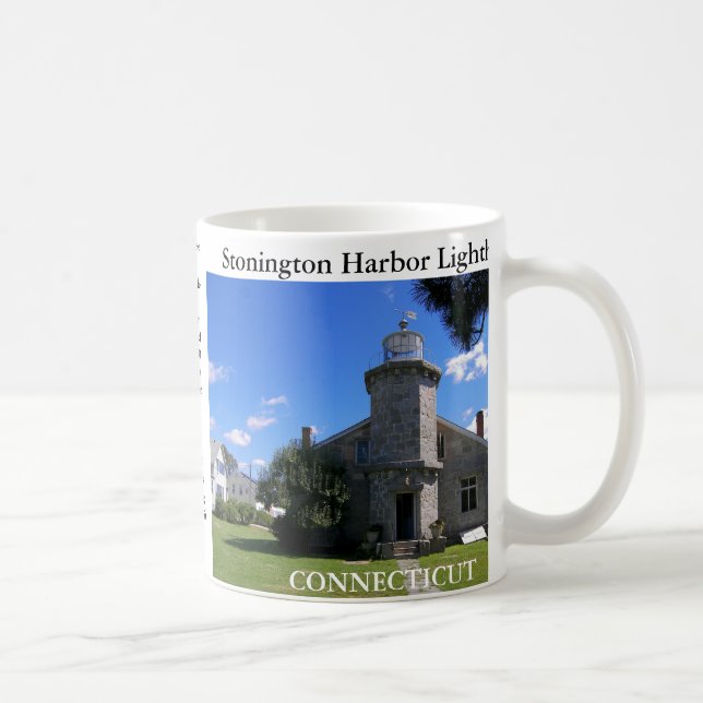 Stonington Harbor Lighthouse, Connecticut Mug (Right)