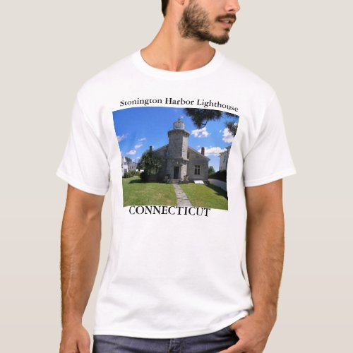 Stonington Harbor Lighthouse Connecticut T_Shirt
