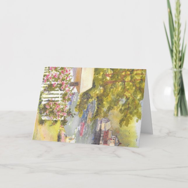 Stonington Maine Harbor View Folded Greeting Card (Front)