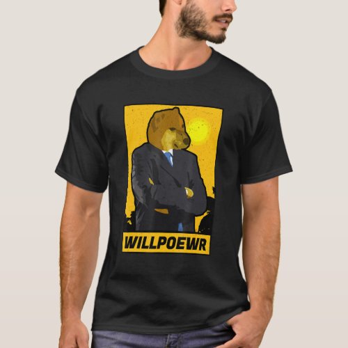 Stonks Cheems Shiba Inu Dog Willpower Dank Meme T_Shirt