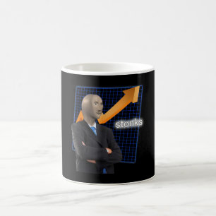 Stonks Surreal Memes Funny Stock Coffee Mug