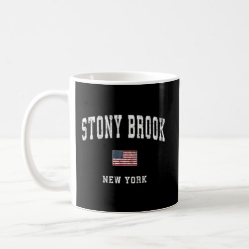 Stony Brook New York Ny American Flag Sports Coffee Mug
