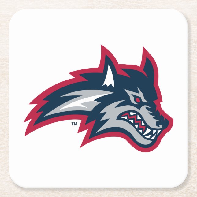 Stony Brook University | Seawolves Square Paper Coaster (Front)