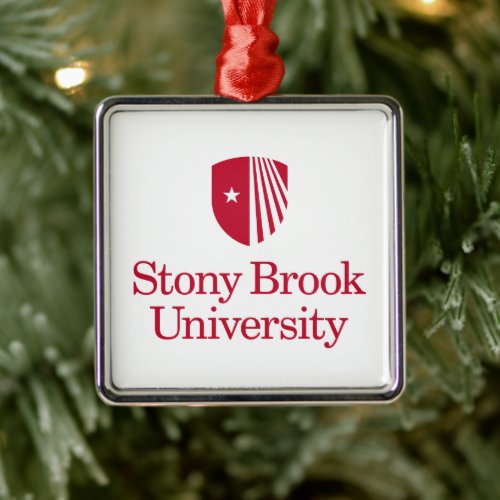 Stony Brook University  Wordmark Metal Ornament