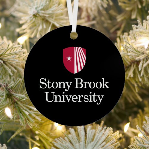 Stony Brook University  Wordmark Metal Ornament