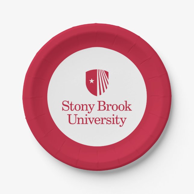 Stony Brook University | Wordmark Paper Plates (Front)